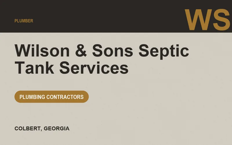Wilson & Sons Septic Tank Services in Colbert, Georgia