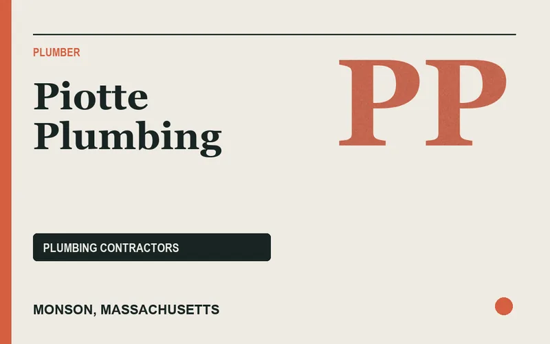 Piotte Plumbing in Monson, Massachusetts