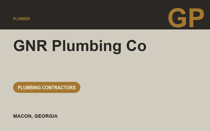 GNR Plumbing Co in Macon, Georgia