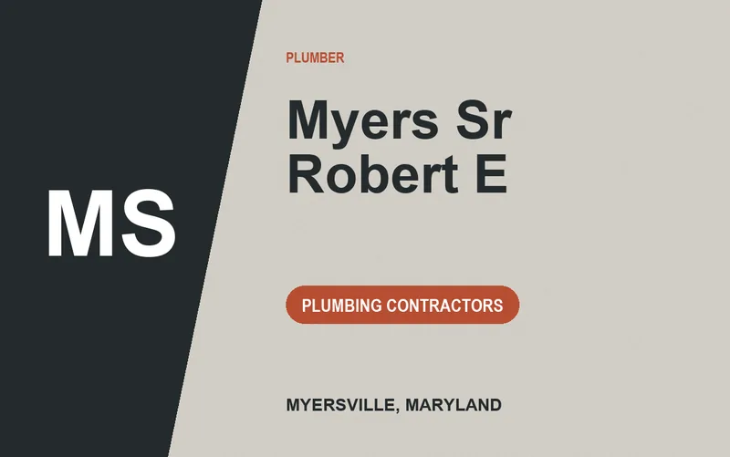 Myers Sr Robert E in Myersville, Maryland