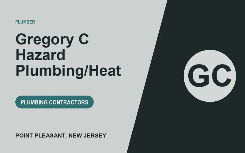 Gregory C Hazard Plumbing/Heat in Point Pleasant, New Jersey