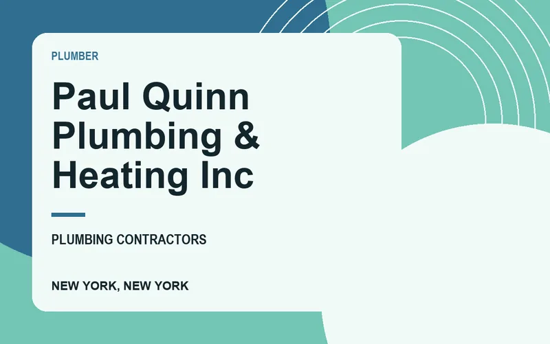 Paul Quinn Plumbing & Heating Inc in New York, New York