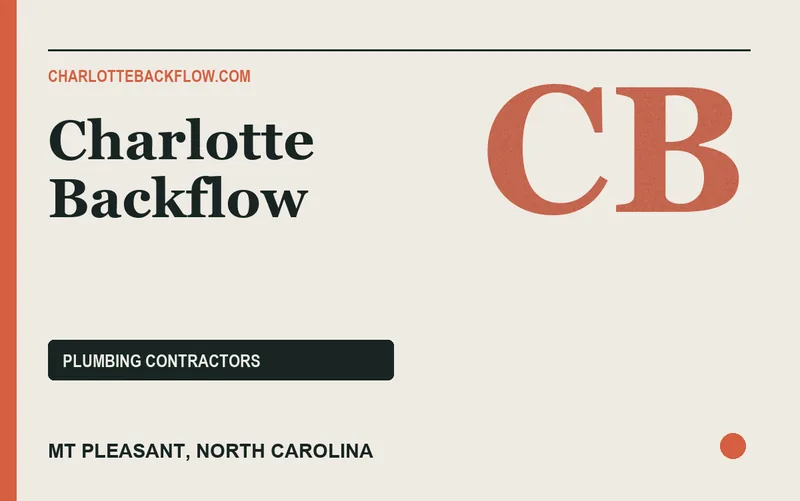 Charlotte Backflow in Mt Pleasant, North Carolina
