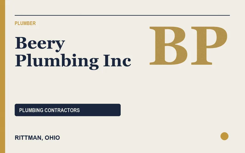 Beery Plumbing Inc in Rittman, Ohio