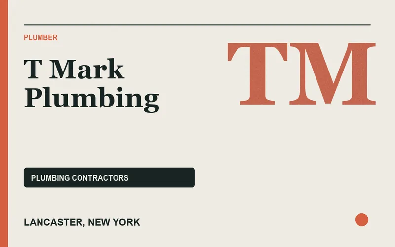 T Mark Plumbing in Lancaster, New York