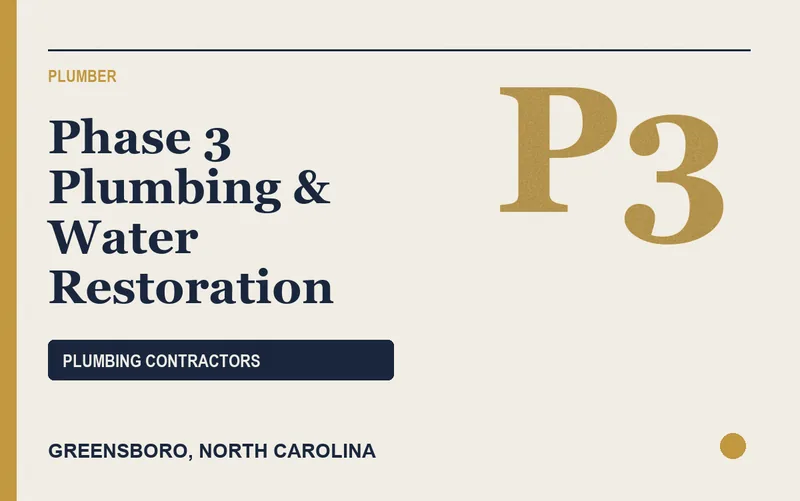 Phase 3 Plumbing & Water Restoration in Greensboro, North Carolina