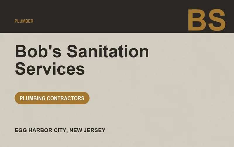 Bob's Sanitation Services in Egg Harbor City, New Jersey