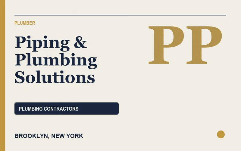 Piping & Plumbing Solutions in Brooklyn, New York