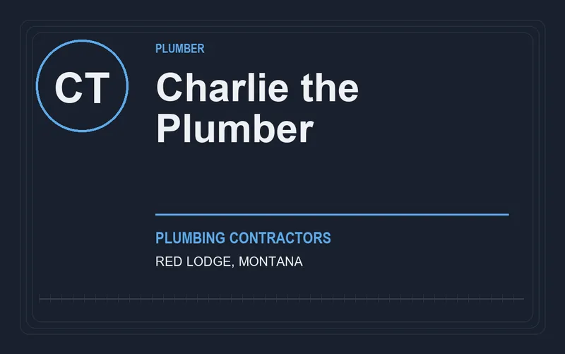 Charlie the Plumber in Red Lodge, Montana