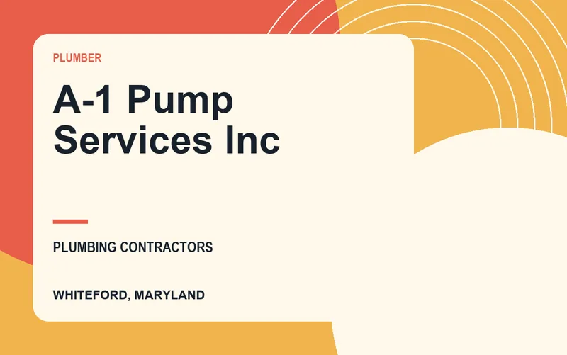 A-1 Pump Services Inc in Whiteford, Maryland