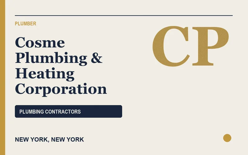 Cosme Plumbing & Heating Corporation in New York, New York