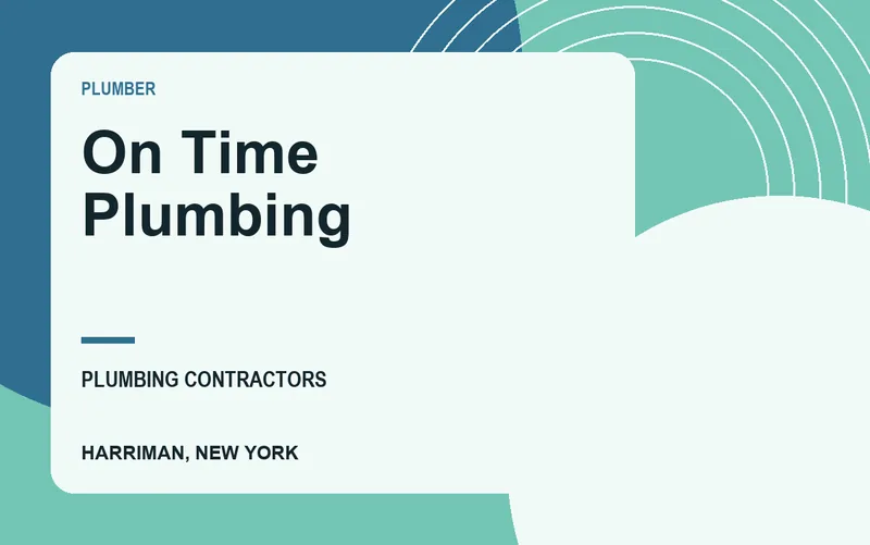 On Time Plumbing in Harriman, New York