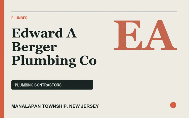 Edward A Berger Plumbing Co in Manalapan Township, New Jersey