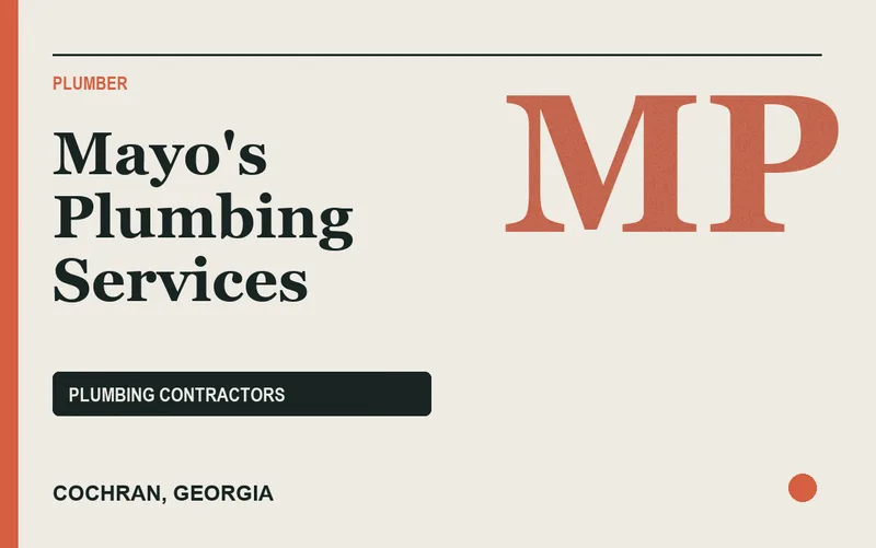 Mayo's Plumbing Services in Cochran, Georgia