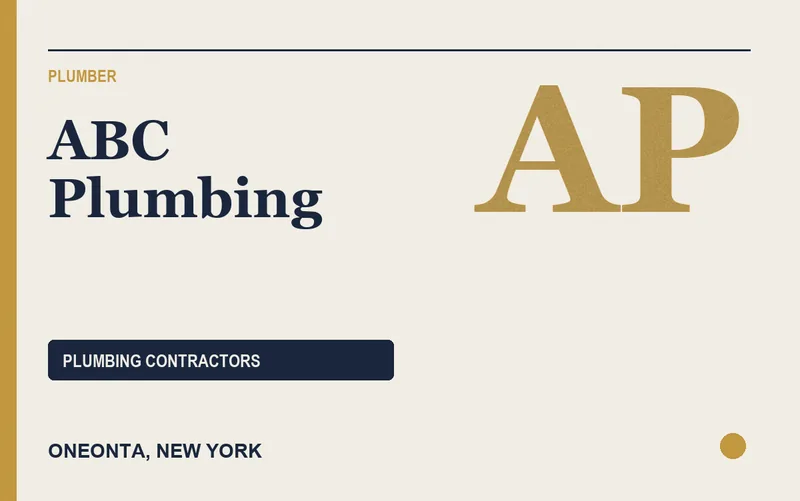 ABC Plumbing in Oneonta, New York