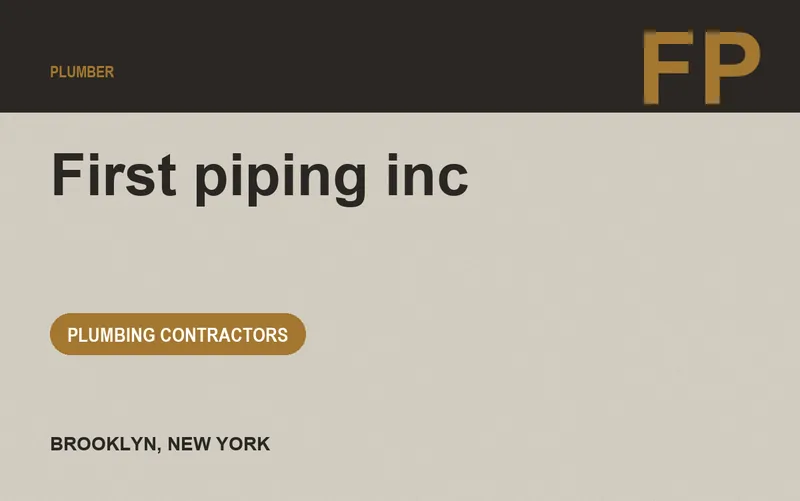 First piping inc in Brooklyn, New York
