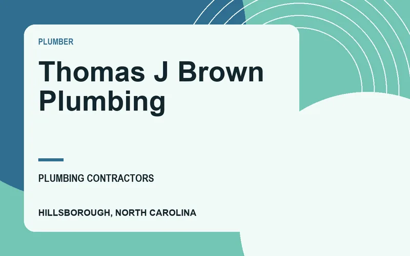 Thomas J Brown Plumbing in Hillsborough, North Carolina