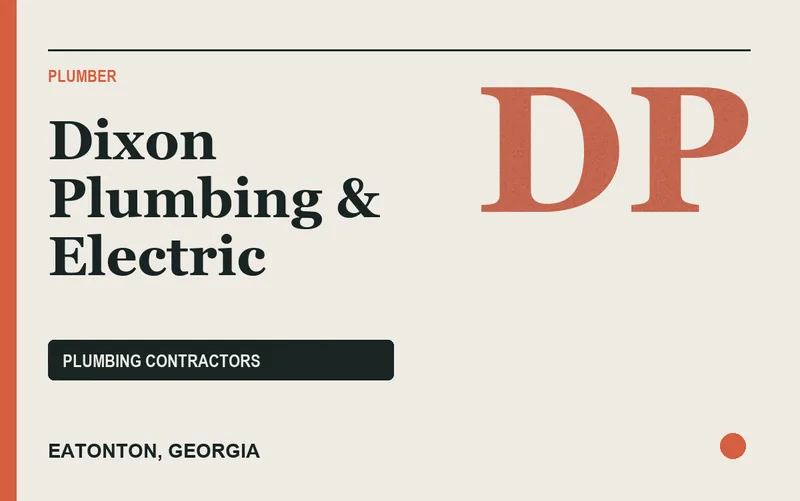 Dixon Plumbing & Electric in Eatonton, Georgia