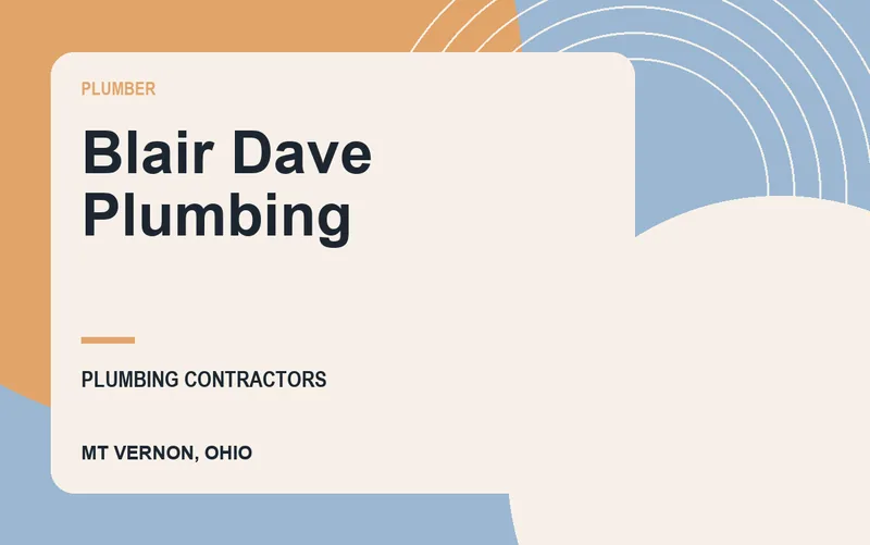 Blair Dave Plumbing in Mt Vernon, Ohio