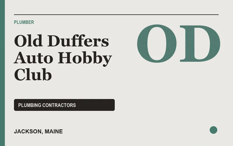Old Duffers Auto Hobby Club in Jackson, Maine