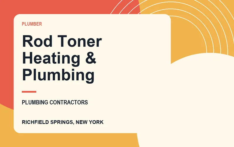 Rod Toner Heating & Plumbing in Richfield Springs, New York