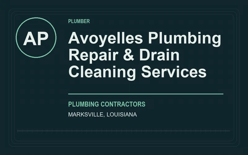 Avoyelles Plumbing Repair & Drain Cleaning Services in Marksville, Louisiana