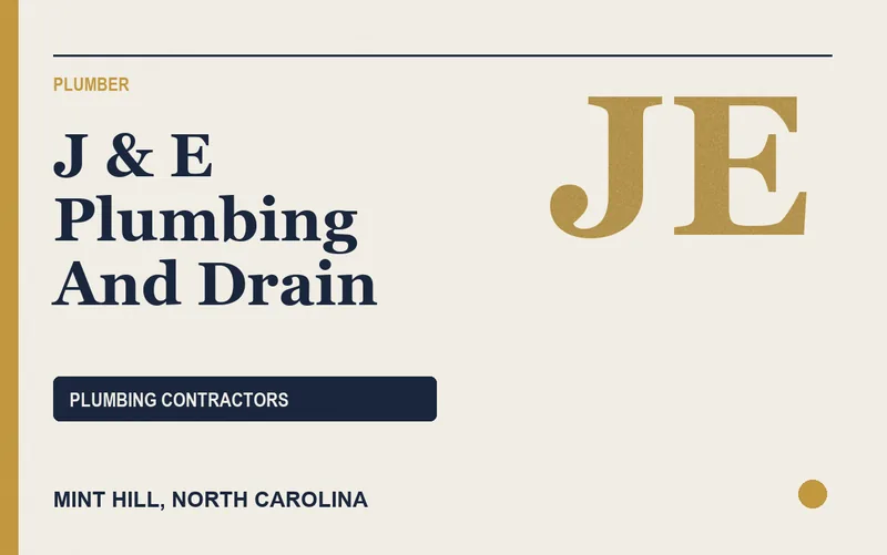 J & E Plumbing And Drain in Mint Hill, North Carolina