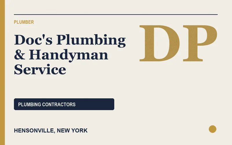 Doc's Plumbing & Handyman Service in Hensonville, New York