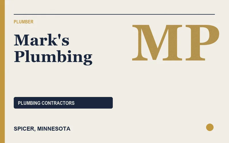 Mark's Plumbing in Spicer, Minnesota