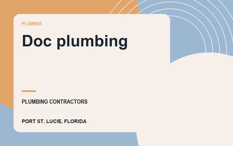 Doc plumbing in Port St. Lucie, Florida
