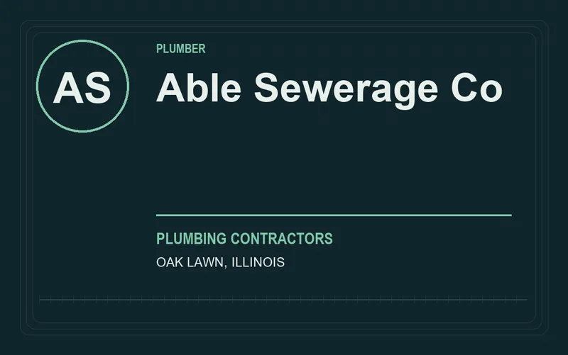 Able Sewerage Co in Oak Lawn, Illinois