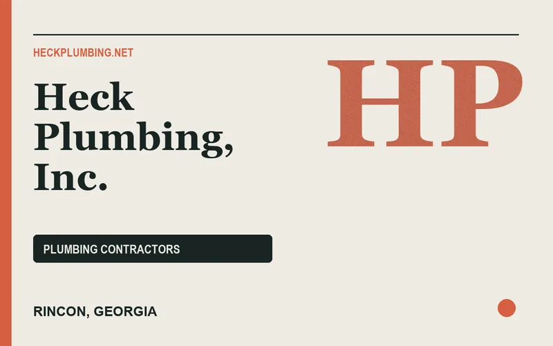 Heck Plumbing, Inc. in Rincon, Georgia