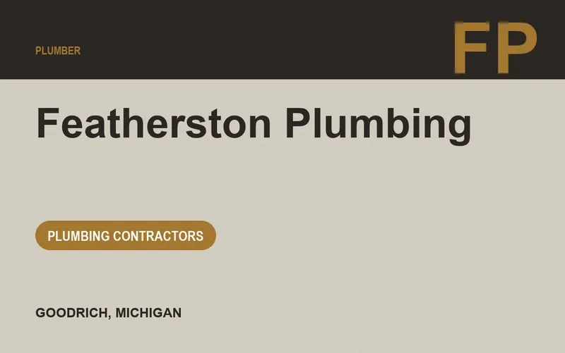Featherston Plumbing in Goodrich, Michigan