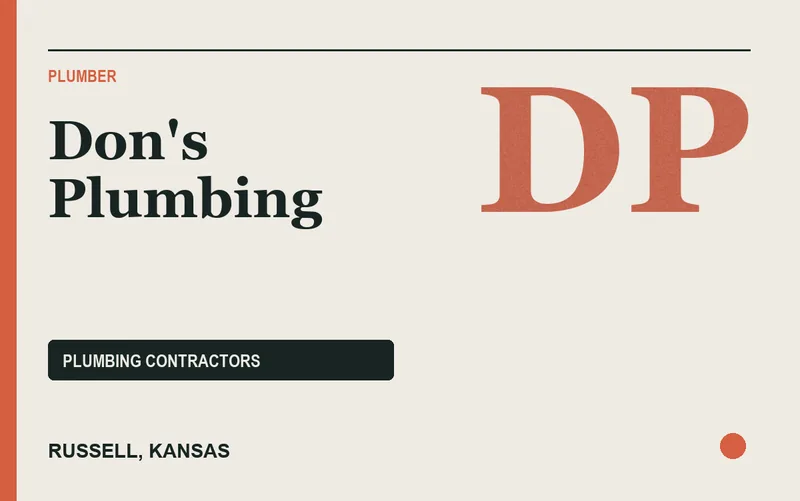 Don's Plumbing in Russell, Kansas