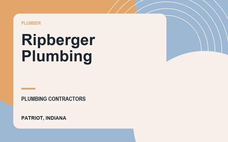 Ripberger Plumbing in Patriot, Indiana