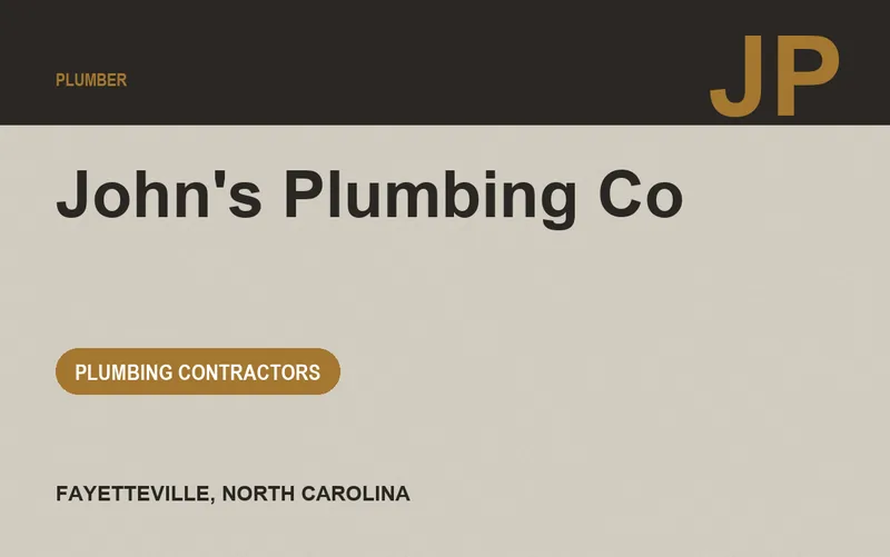 John's Plumbing Co in Fayetteville, North Carolina