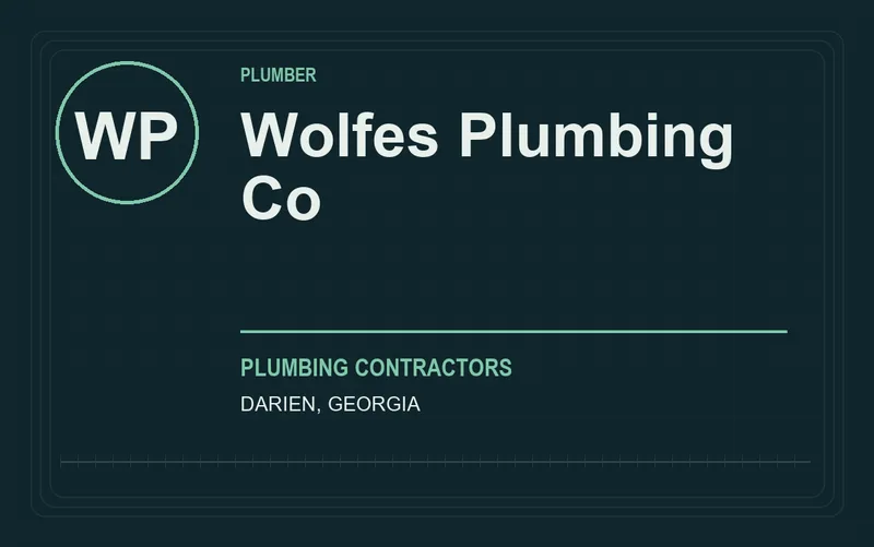 Wolfes Plumbing Co in Darien, Georgia