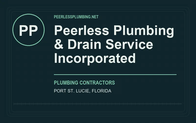 Peerless Plumbing & Drain Service Incorporated in Port St. Lucie, Florida