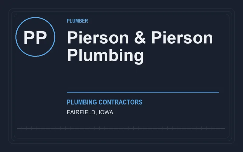 Pierson & Pierson Plumbing in Fairfield, Iowa