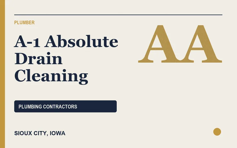 A-1 Absolute Drain Cleaning in Sioux City, Iowa