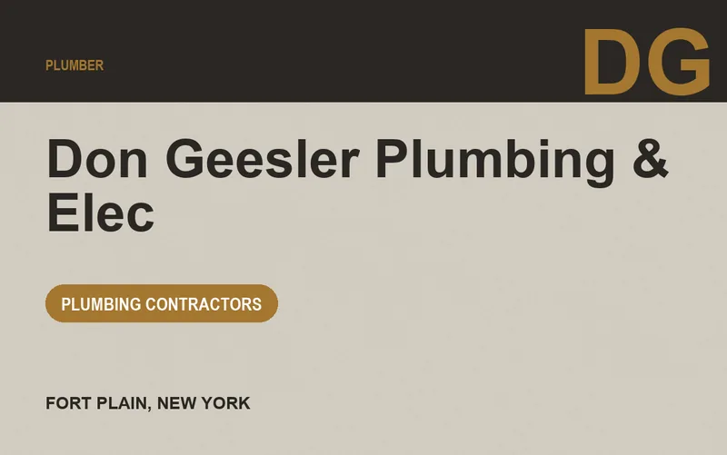 Don Geesler Plumbing & Elec in Fort Plain, New York