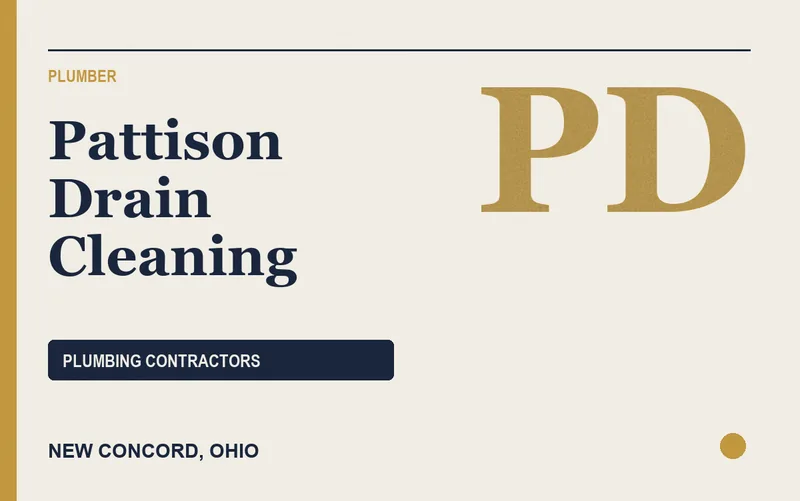 Pattison Drain Cleaning in New Concord, Ohio