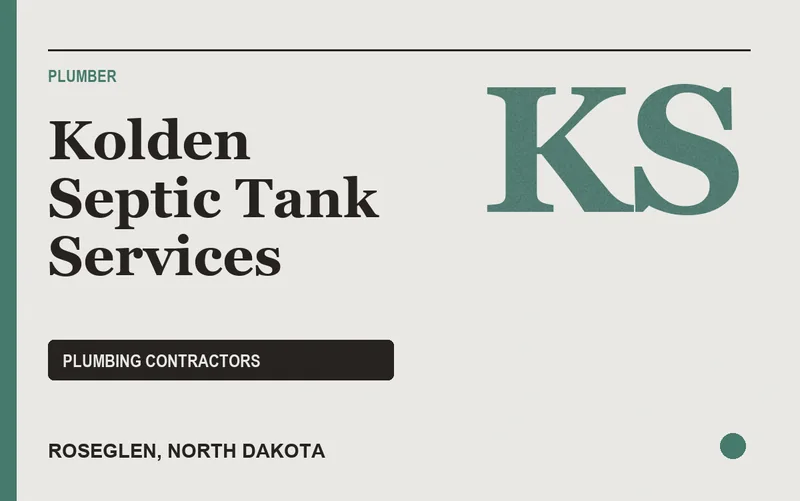 Kolden Septic Tank Services in Roseglen, North Dakota