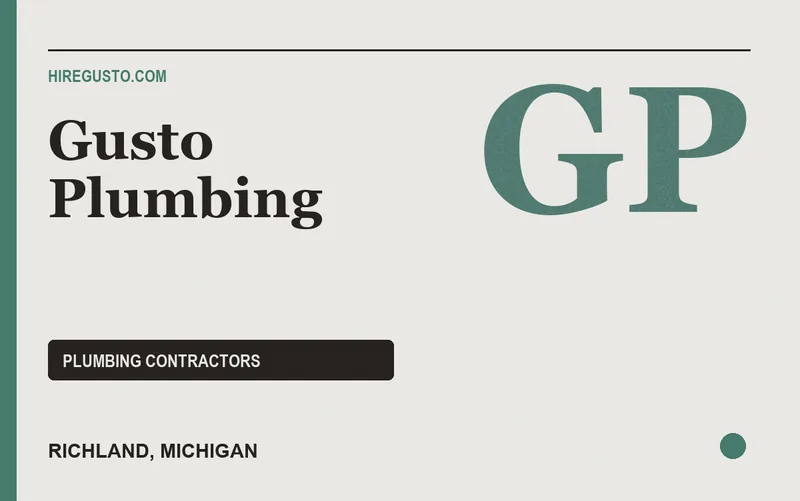 Gusto Plumbing in Richland, Michigan
