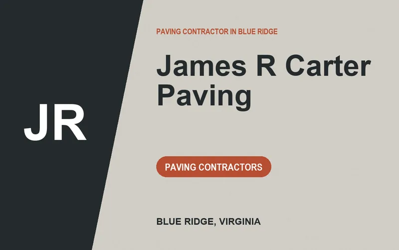 James R Carter Paving in Blue Ridge, Virginia
