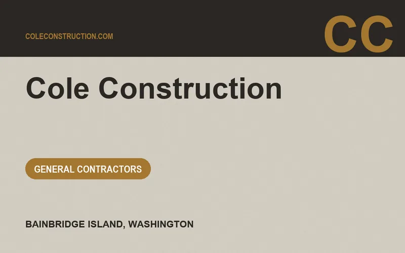 Cole Construction in Bainbridge Island, Washington
