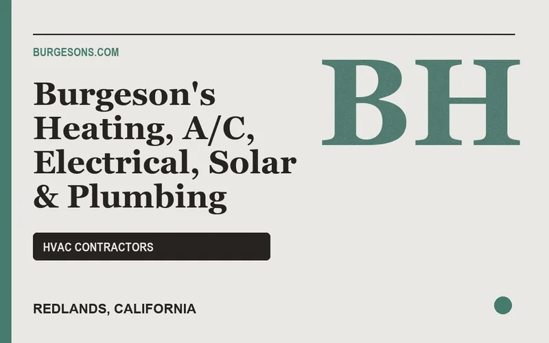 Burgeson's Heating, A/C, Electrical, Solar & Plumbing in Redlands, California