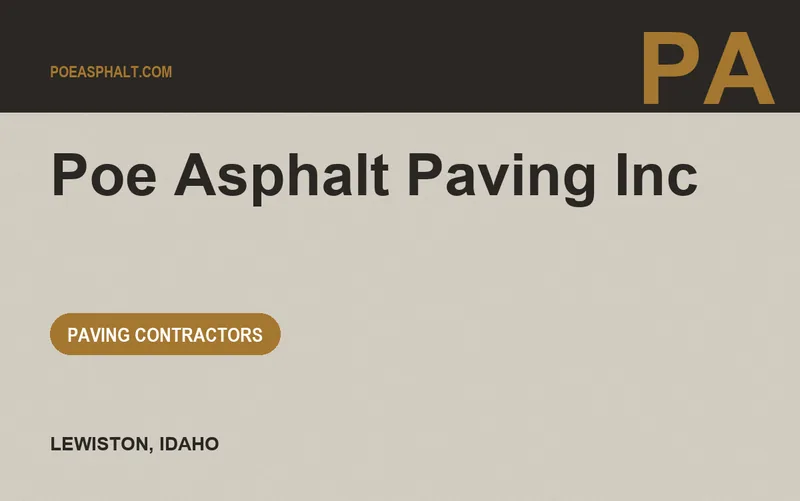 Poe Asphalt Paving Inc in Lewiston, Idaho