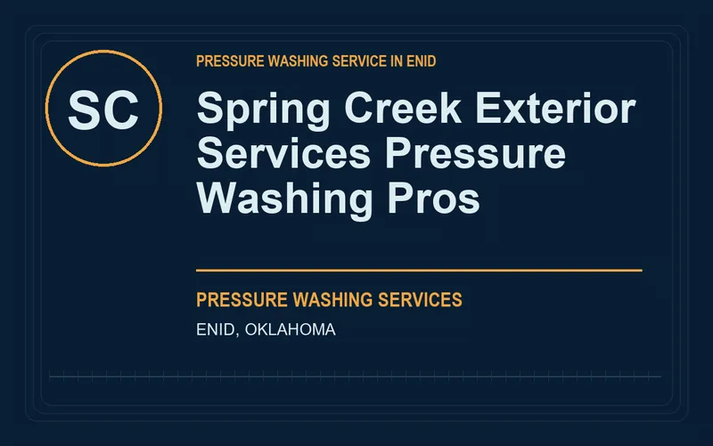 Spring Creek Exterior Services Pressure Washing Pros in Enid, Oklahoma