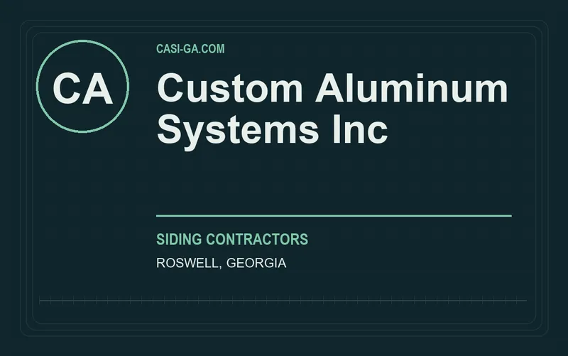 Custom Aluminum Systems Inc in Roswell, Georgia